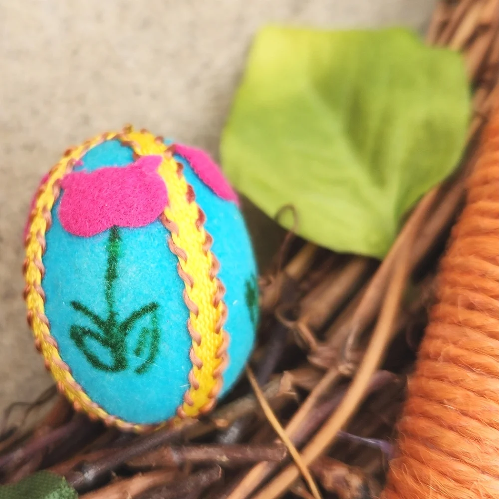 Easter Bunny Egg Shaped Wreath